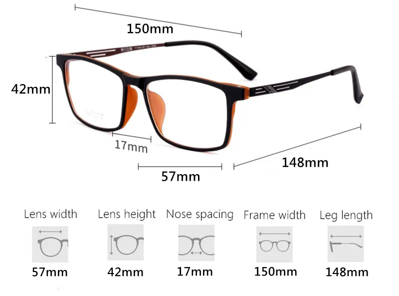 Blue light glasses (Orange Frames)